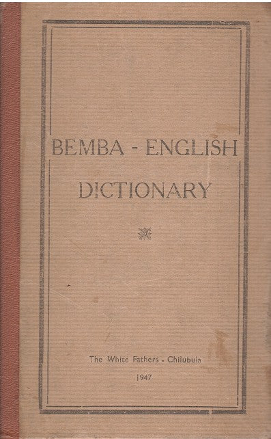 BEMBA-ENGLISH DICTIONARY