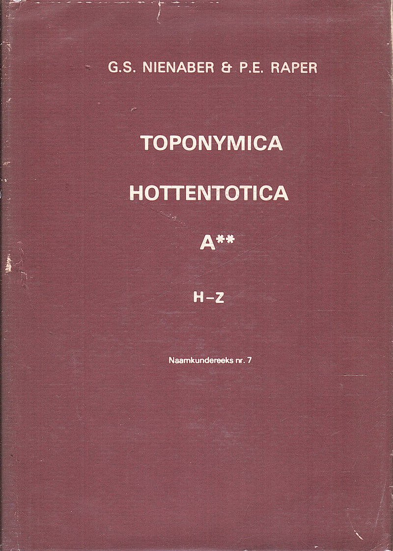 TOPONYMICA HOTTENTOTICA A