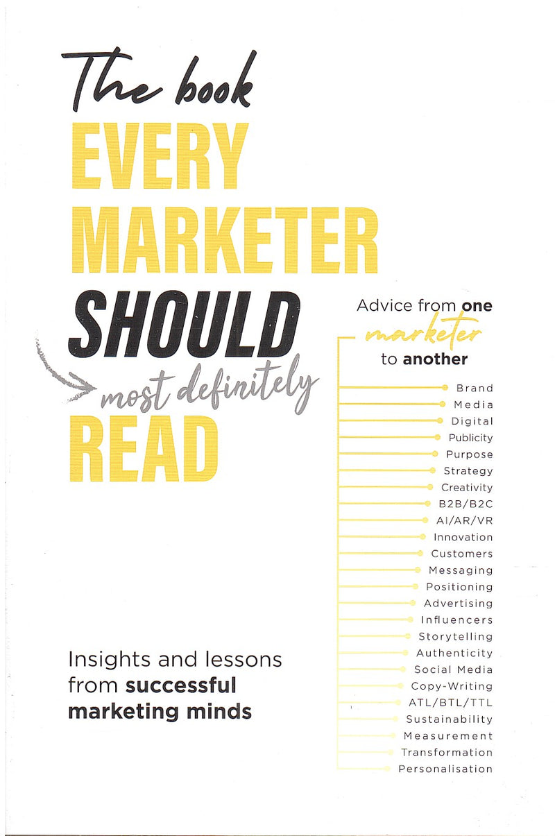 THE BOOK EVERY MARKETER SHOULD [MOST DEFINITELY] READ, insights and lessons from successful marketing minds