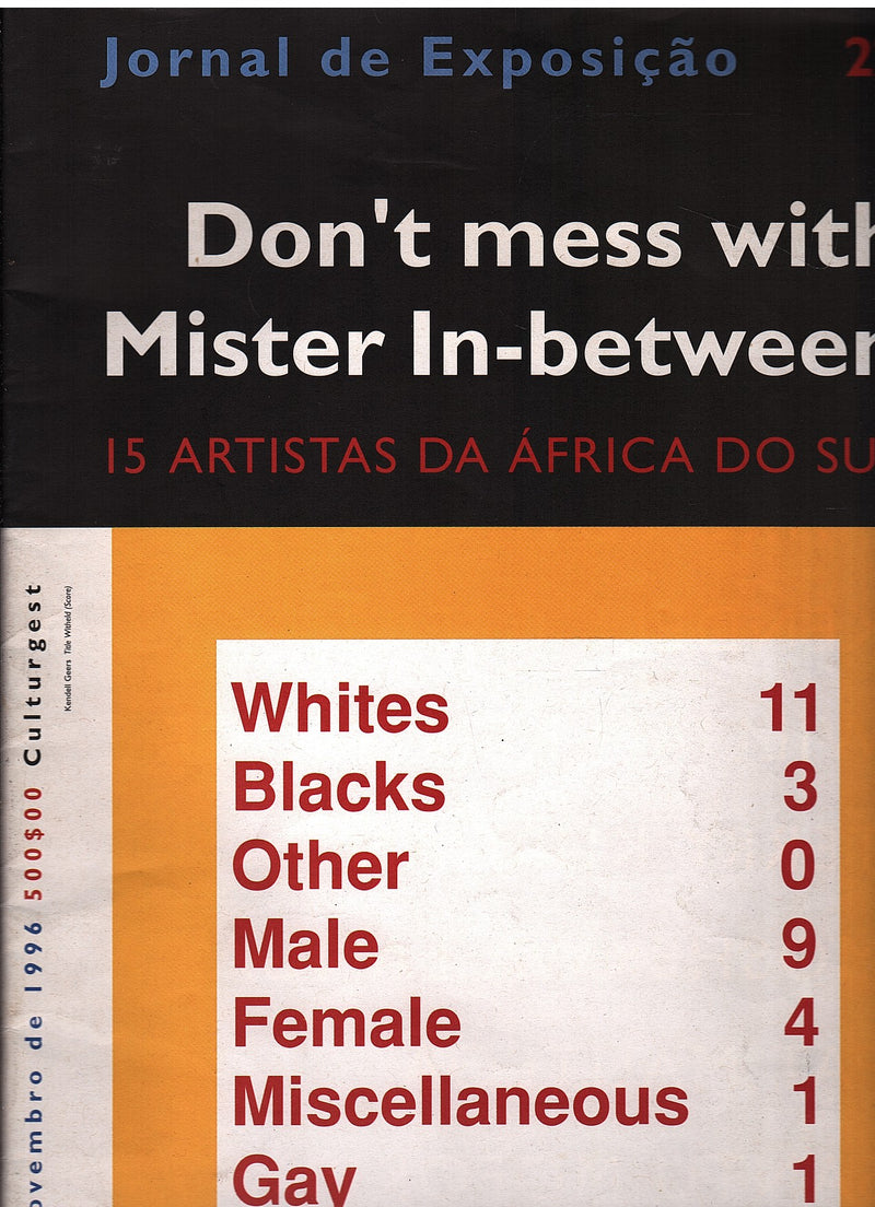 DON'T MESS MISTER IN-BETWEEN, 15 artistas da Africa do Sul