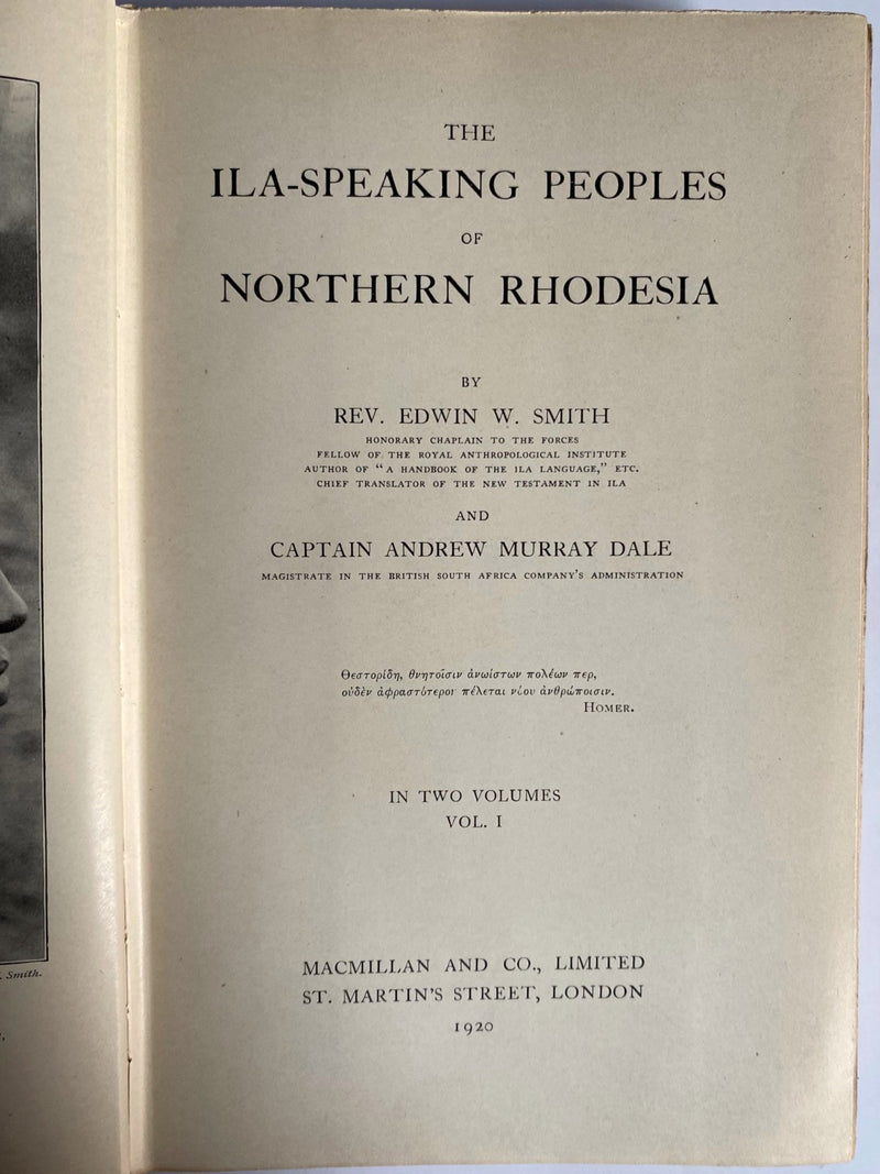 THE ILA-SPEAKING PEOPLES OF NORTHERN RHODESIA