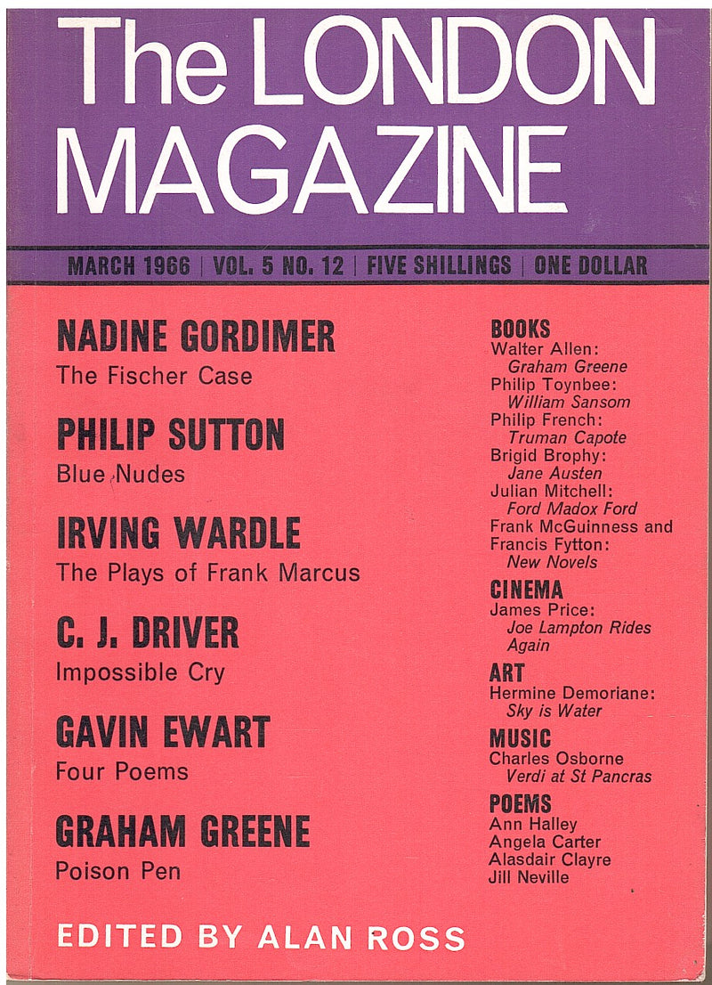 THE LONDON MAGAZINE, Vol. 5, No. 12, March 1966