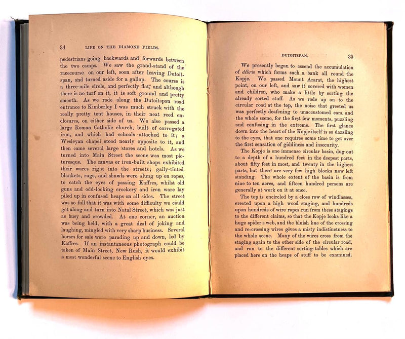 LIFE ON THE DIAMOND FIELDS, extracts from the private journal of M.E. printed for private circulation