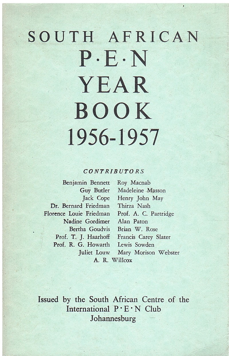 SOUTH AFRICAN PEN YEAR BOOK, 1956-1957