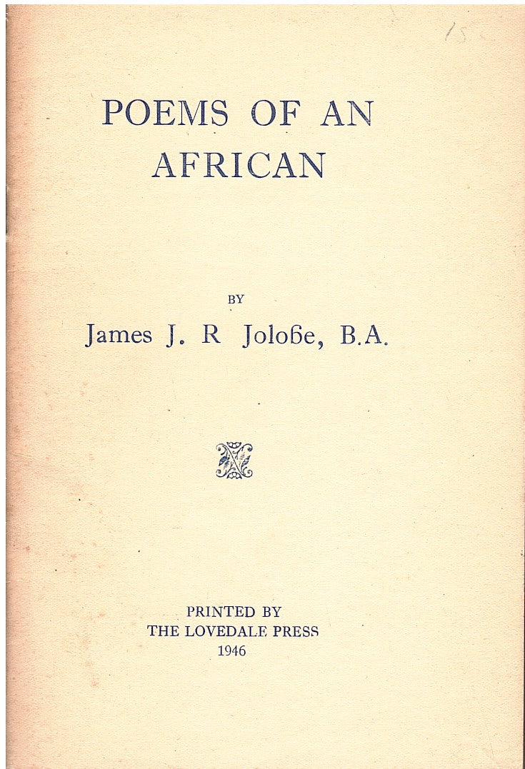 POEMS OF AN AFRICAN