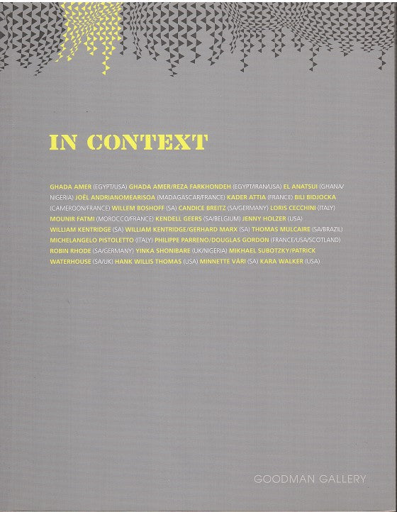 IN CONTEXT, a series of exhibition and interventions that engage with the city of Johannesburg