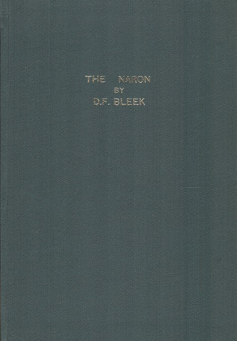 THE NARON, a Bushman tribe of the central Kalahari